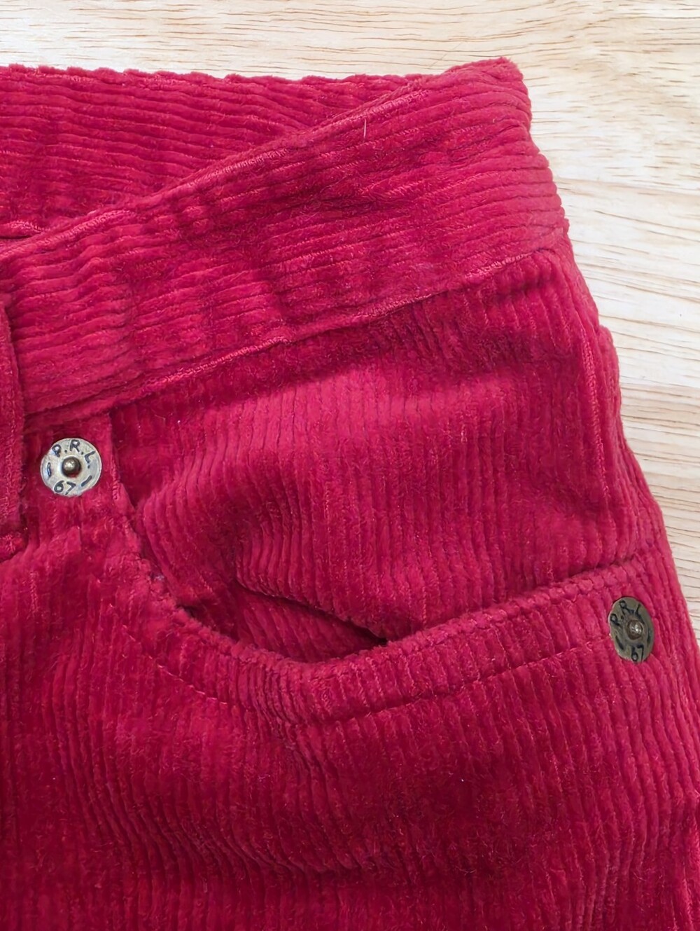 Ralph Lauren Corduroy Pants Boys Size 8 Red 5 Pocket Embroidered Pony - Picture 7 of 12